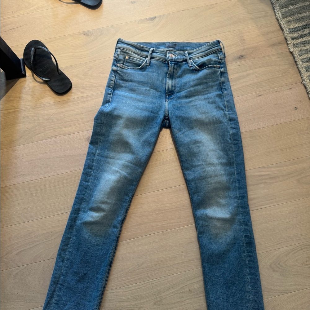 MOTHER Women's Straight Leg Jeans in Blue